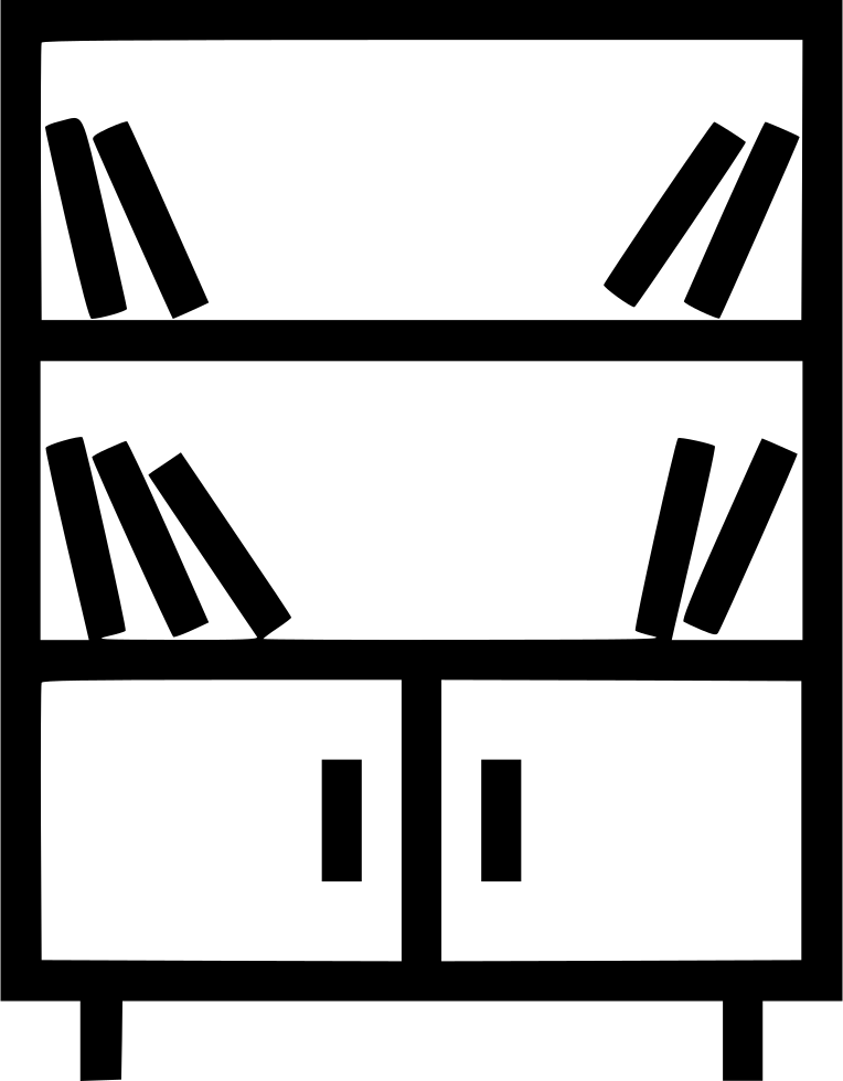 Bookshelf Shelf Cupboard Cabibet Svg Png Icon Free - Bookshelf Icon Png (764x980), Png Download