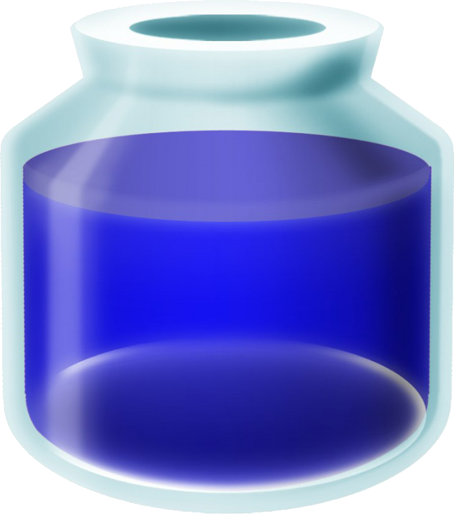 Blue Potion - Vase (662x750), Png Download