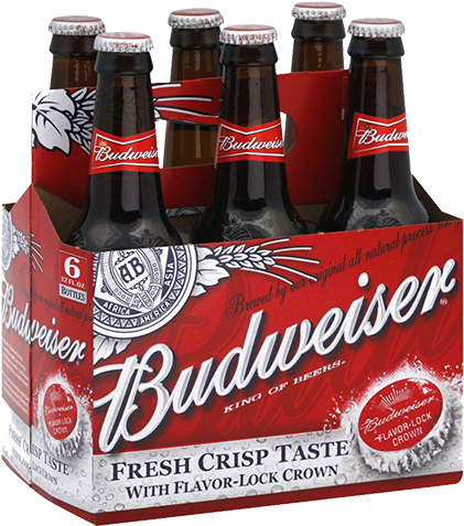 Budweiser Beer - 12 Pack, 12 Fl Oz Bottles (500x500), Png Download
