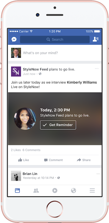 Source - Facebook - Facebook Live Scheduling (1557x900), Png Download