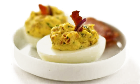 Deviled Eggs Png - Oeuf Mimosa Png (479x458), Png Download