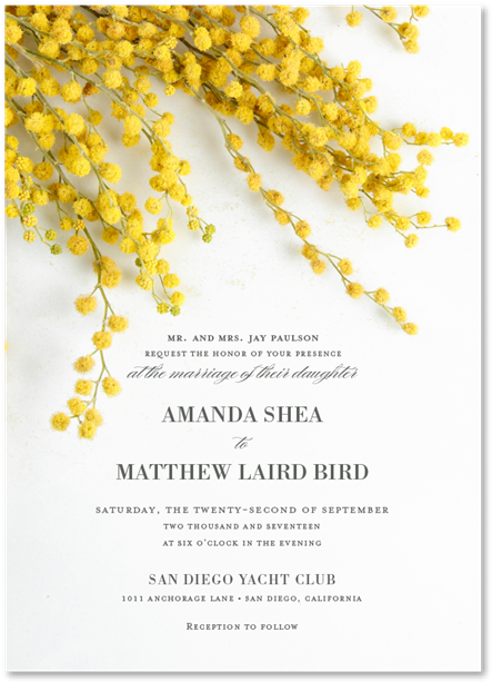 - - Invite Yellow Flowers Wedding (670x670), Png Download