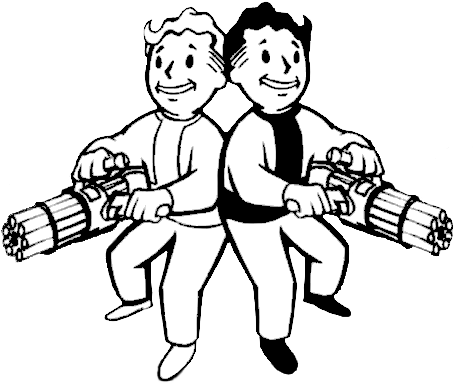 Friendlyfoe - Vault Boy Black Hair (486x412), Png Download