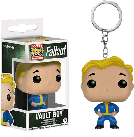 Fallout Vault Boy Pocket Pop! Key Chain (600x600), Png Download