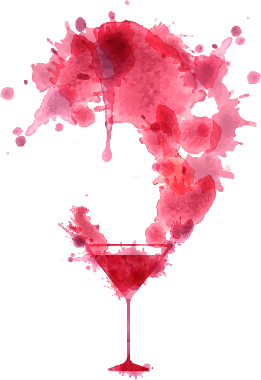 Ftestickers Watercolor Drink Cocktail Martini - صور غلاف قاءمه مشروبات (1244x1697), Png Download