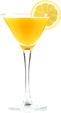 Fresh Pineapple Juice And Simple Syrup Are Perfect - Yellow Martini (397x503), Png Download