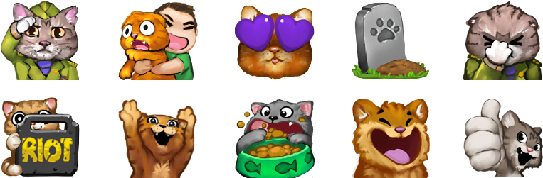 All 10 Of Our Emote Slots Filled - Twitch Sub Badge Paw (800x281), Png Download