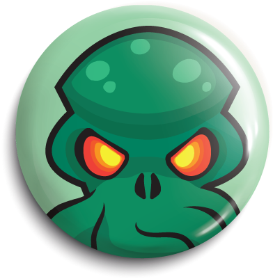 Defebwar Cthulhu Emote Pin - Painting (400x400), Png Download