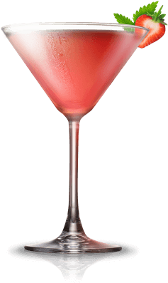 Strawberry Martini - Cosmopolitan Cocktail (300x540), Png Download