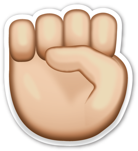 Raised Fist - Fist Emoji Transparent Background (490x538), Png Download