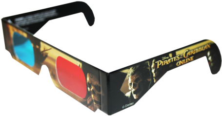 The Official Pirates Online 3d Glasses Were Sent To - Wiki (484x256), Png Download