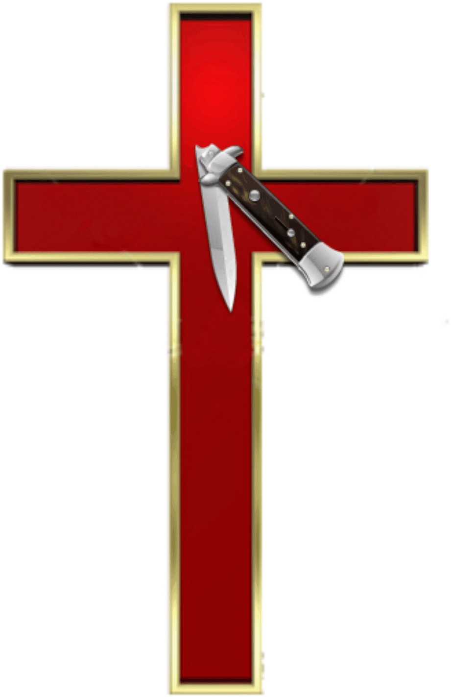 Worthless - Cross And Switchblade (1118x1600), Png Download