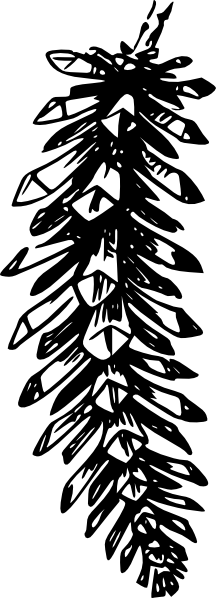 Open Pine Cone Clip Art - Pine Cone Vector Clip Art Free (216x598), Png Download