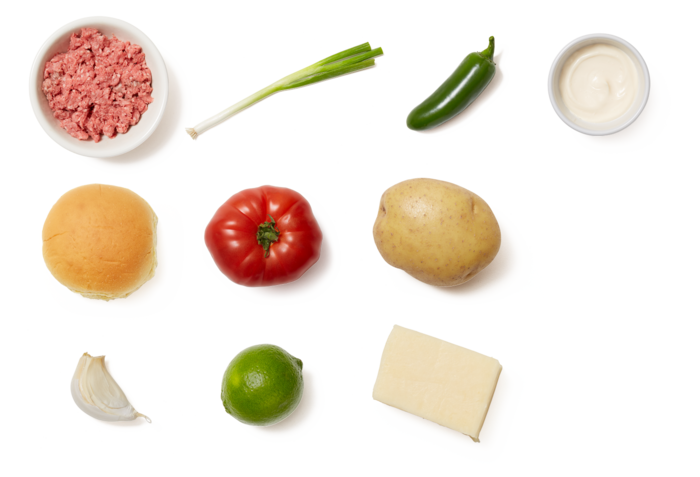 Heirloom Tomato Lamb & Beef Burgers With Loaded Cheesy - Heirloom Tomato (700x477), Png Download