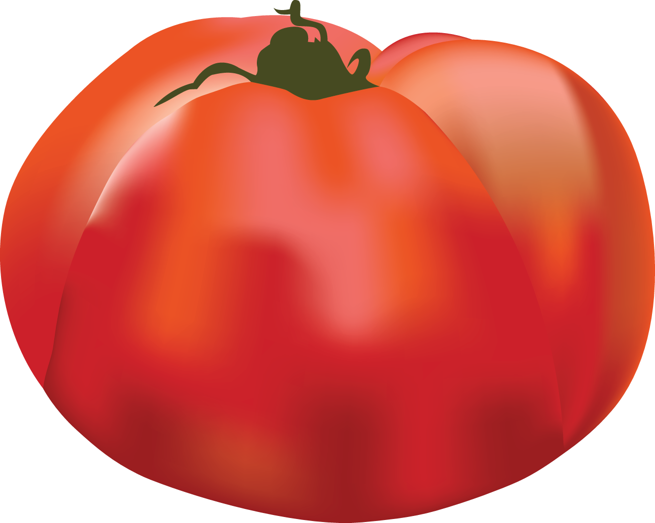 It's Meaty Flesh And Large Size Will Cover Your Entire - Tomato (1303x1042), Png Download