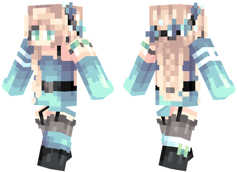 Ocean Waves - Water Girl Skin Mc (804x576), Png Download