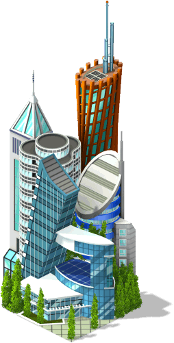 Skyscraper Neighborhood Level 2-sw - Cityville Skyscrapers (254x501), Png Download