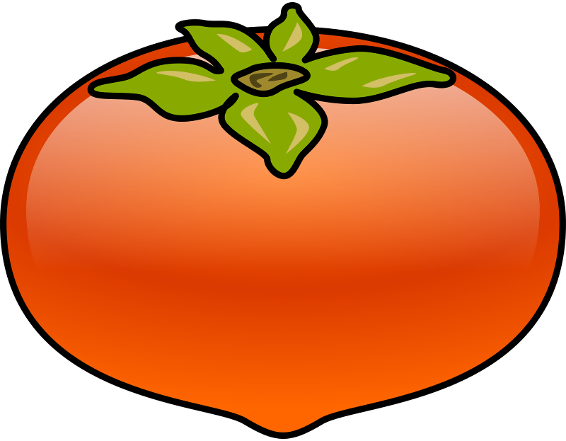 Persimmon - Persimmons Clipart (800x623), Png Download