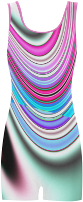 Pastel Ocean Waves Fractal Abstract Classic One Piece - Diane Von Furstenberg Women's Classic One Piece (500x500), Png Download