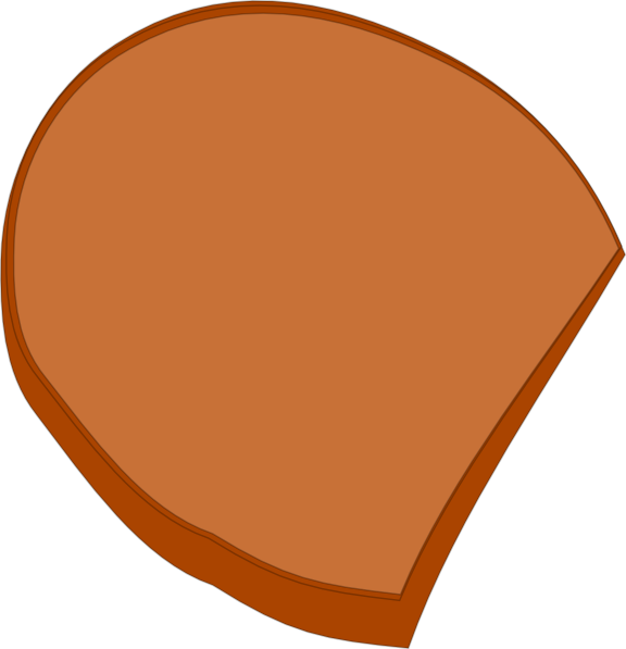 Bread Slice Clip Art At Clker (576x597), Png Download