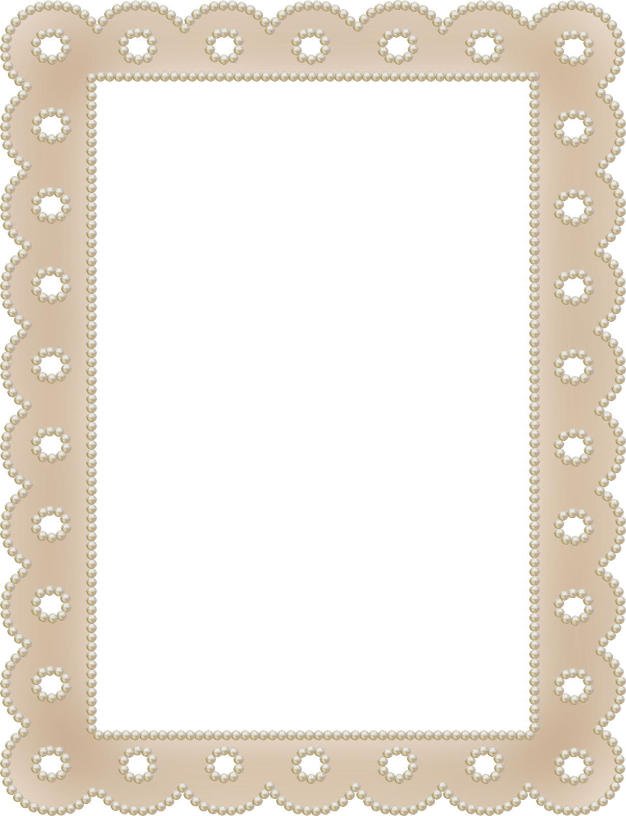 More Pearl Frames - Digital Scrapbooking (1227x1600), Png Download