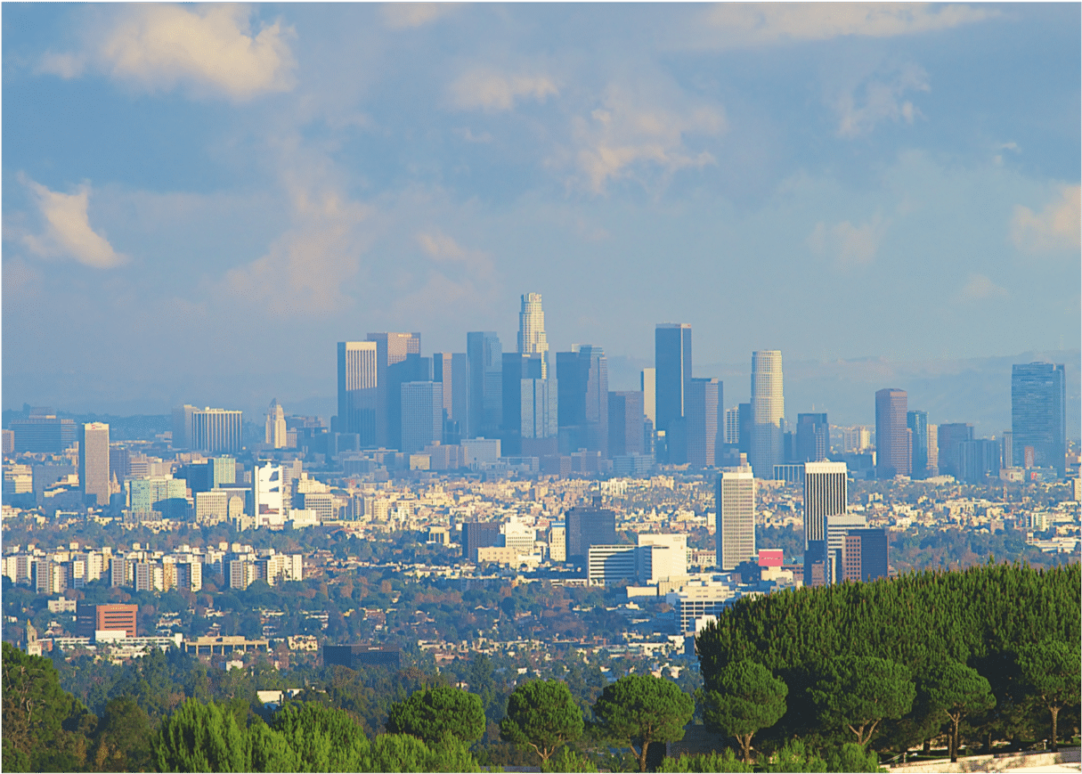 Los Angeles 101c Notecard - Los Angeles; Sunrise To Sunset: Photography By Dain (1440x1440), Png Download