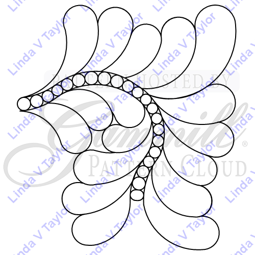 Lt 2244 Feather Border Corner - Red Tide Siesta Key 2018 (500x500), Png Download