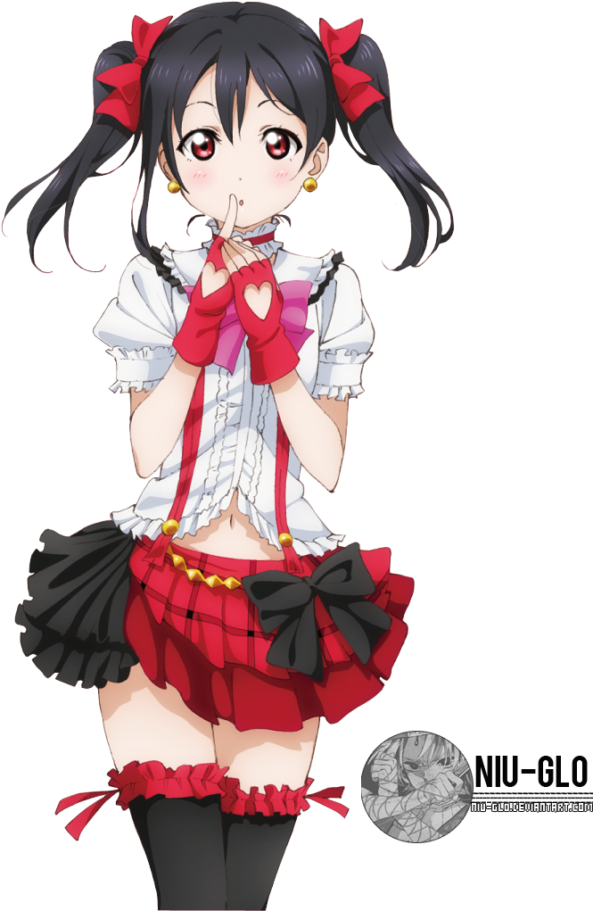 Love Live-nico Yazawa - Love Live Yazawa Nico Black Short Straight Anime Ponytail (690x1020), Png Download