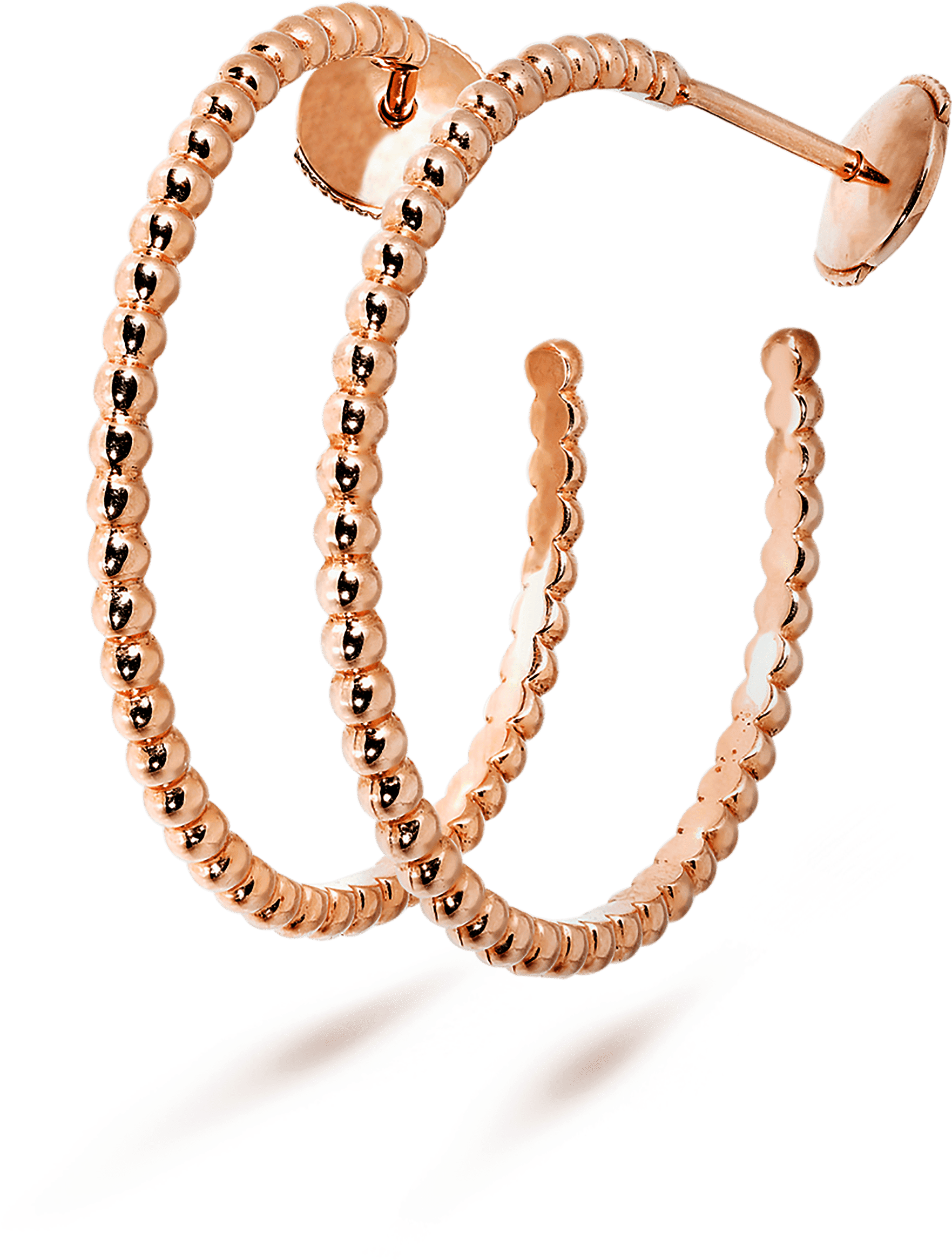 Perlée Pearls Of Gold Hoop Earrings, Small Model - Van Cleef & Arpels Earring, Pearls Of Gold & (3000x3000), Png Download