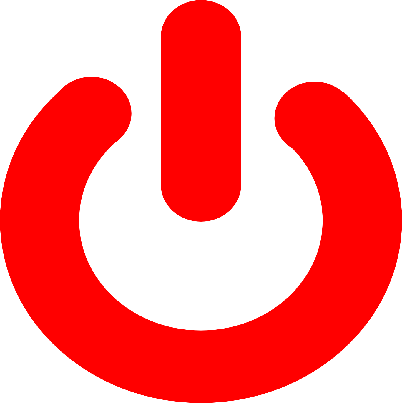 Red Power Button Png (1366x1369), Png Download
