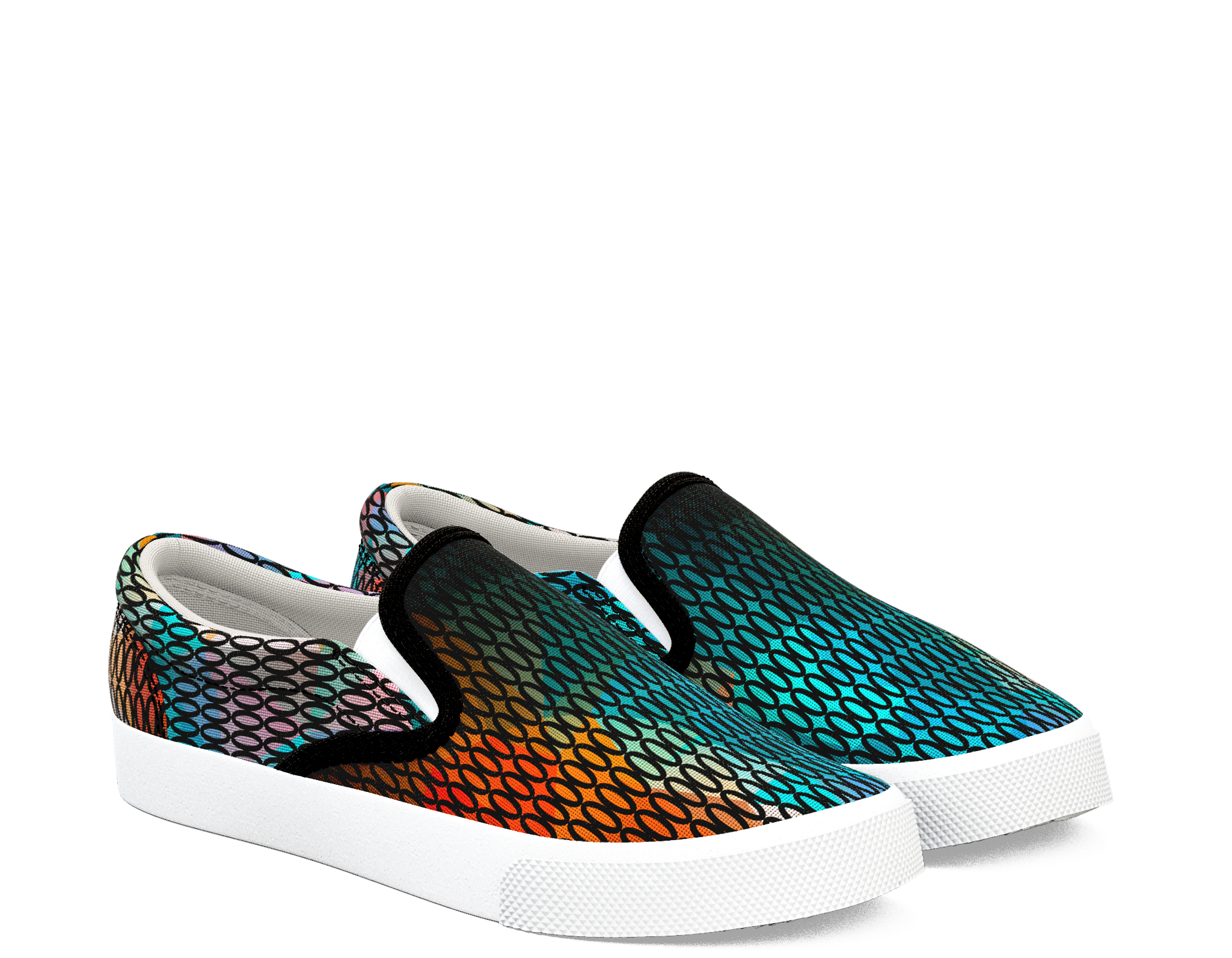 60610 1234 301 Brightabstractgrid Juliazaytceva Orangeblue - Night Ride (2048x2048), Png Download