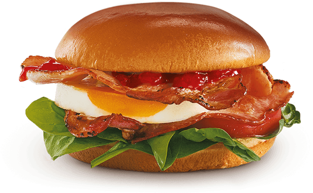 We Start With A Classic Fried Egg And Two Rashers Of - Gourmet Breakfast Rolls Mcdonalds (700x380), Png Download