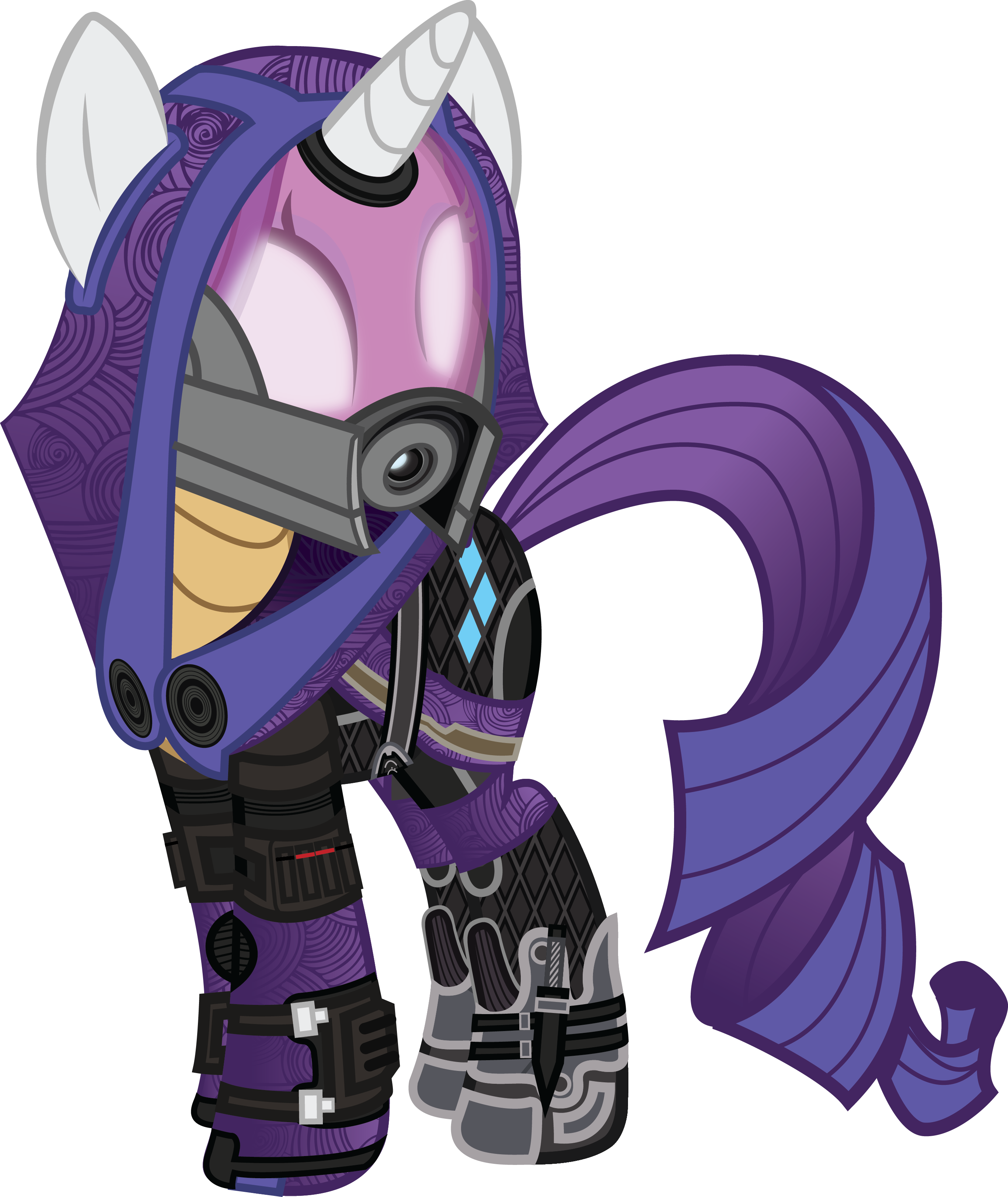 Mass Effect 3 Mass Effect 2 Rarity Pony Twilight Sparkle - Mass Effect Tali Pony (2735x3246), Png Download