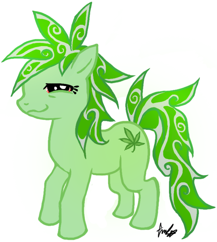 Gravityfxxk, Drugs, High, Marijuana, Oc, Oc - Weed My Little Pony (709x793), Png Download