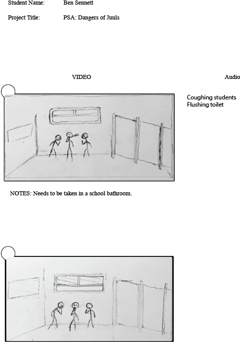 Sketch Of Juul Psa Cinemagraph Storyboard - Juul (612x792), Png Download