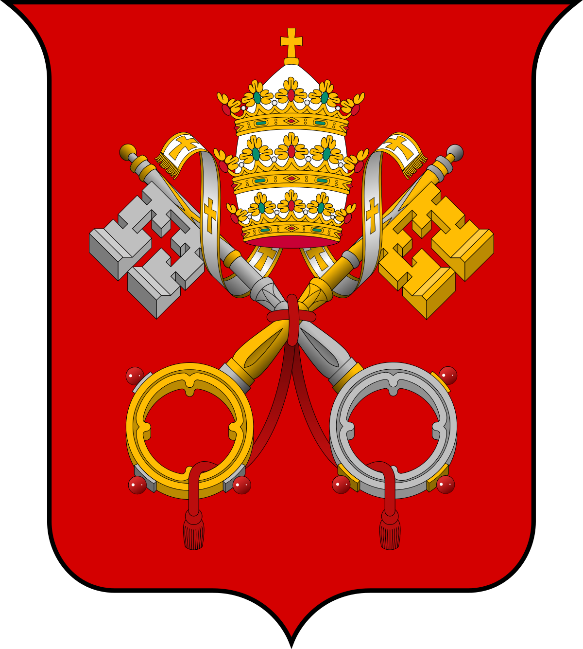 Vatican Coat Of Arms (1200x1334), Png Download