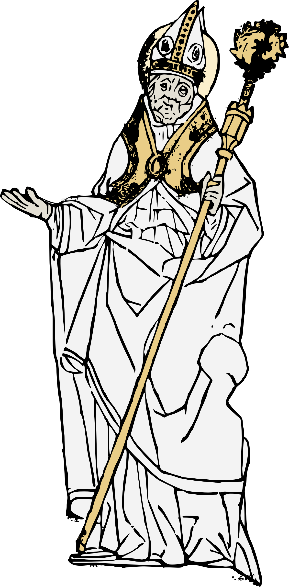 This Free Icons Png Design Of Simple Old Pope (1182x2400), Png Download