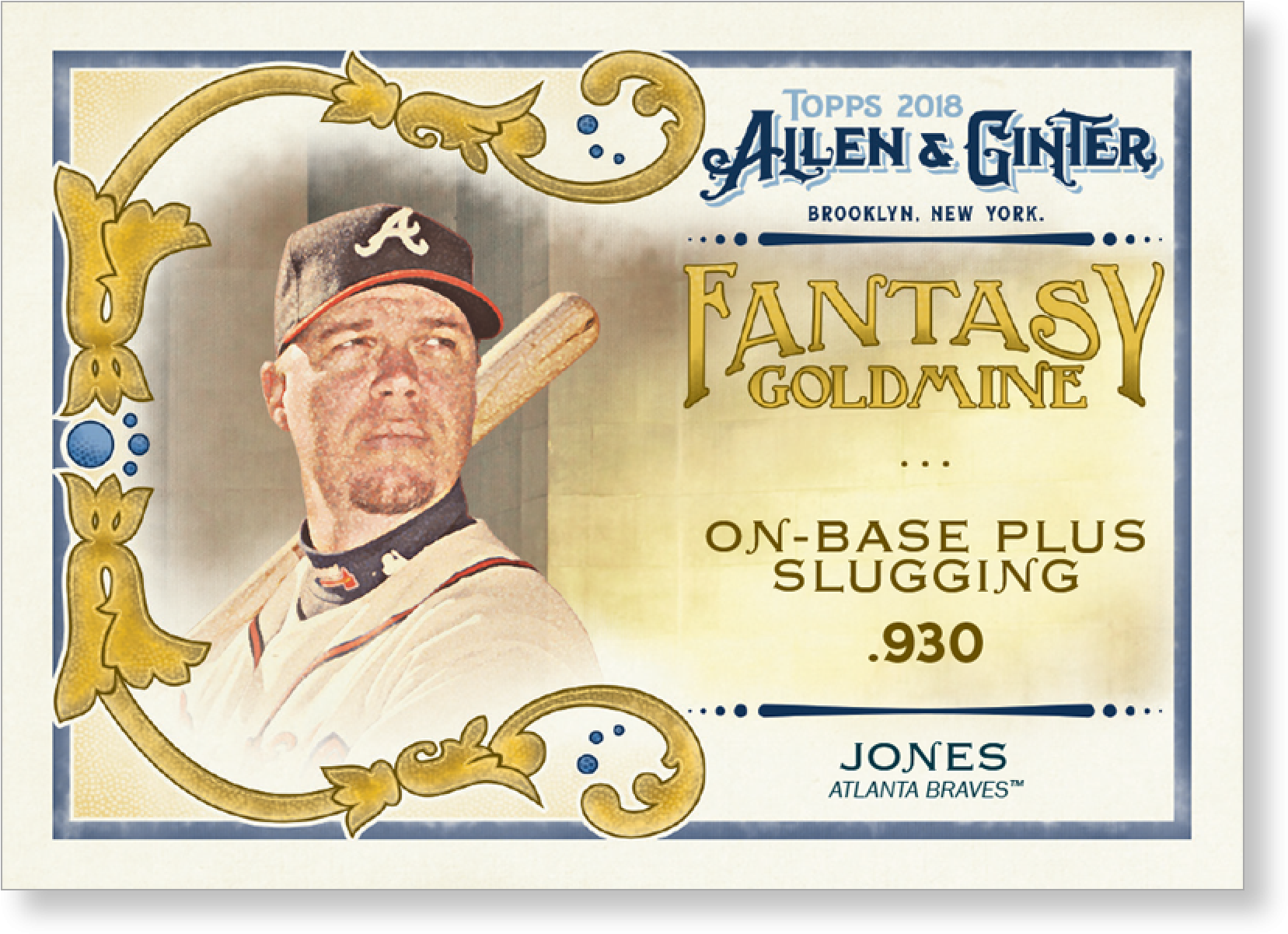 2018 Topps Allen & Ginter Chipper Jones Fantasy Goldmine - Allen & Ginter (2000x2000), Png Download