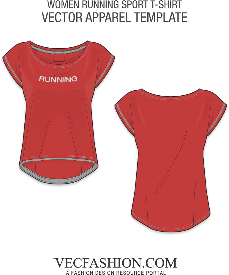 Women Running Sport T-shirt Template - Mens Dress Shirt Template (1000x1000), Png Download