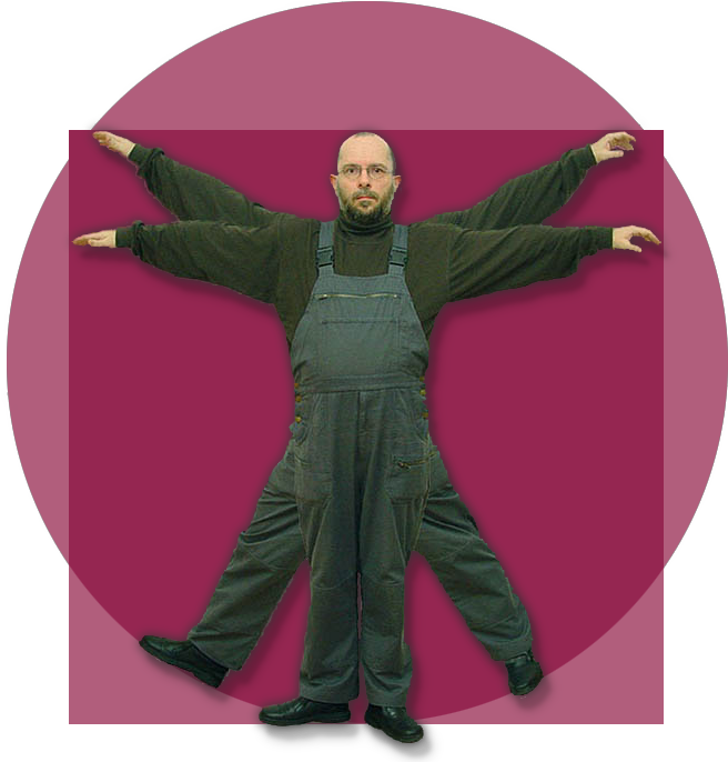 Artmechanic Vitruvian Man - Costume (750x690), Png Download