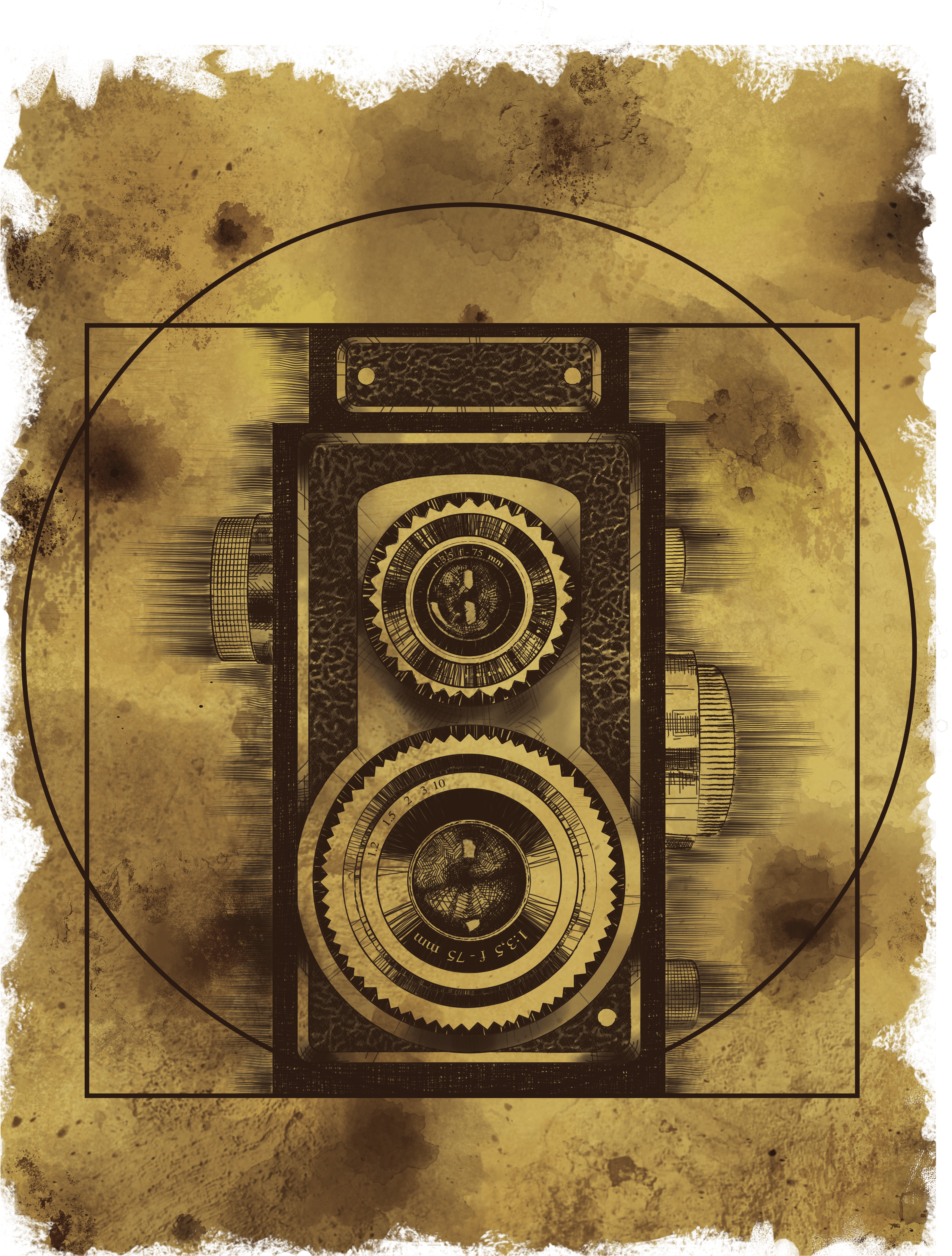 Vitruvian Camera Design (3600x4800), Png Download