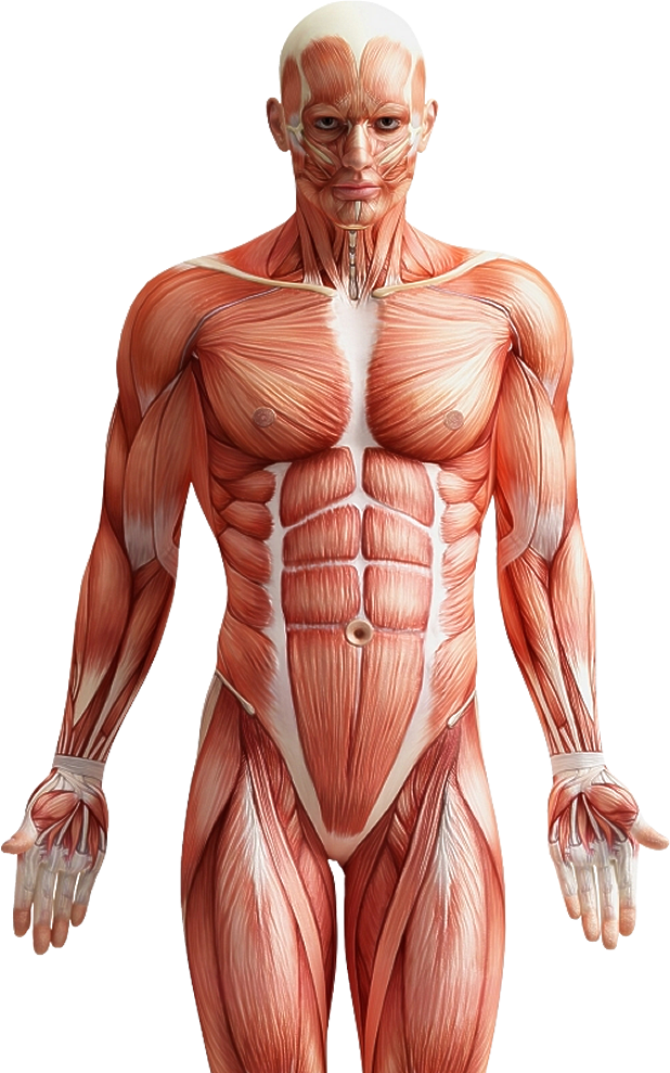 Muscle Fibers In Men (618x989), Png Download
