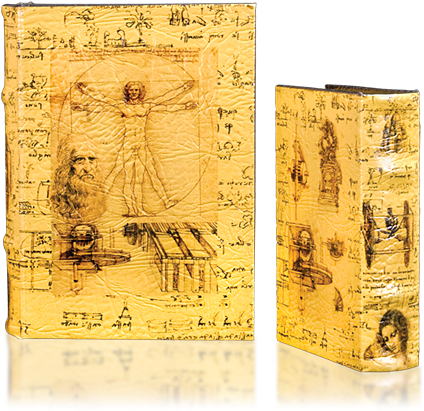 Leonardo Da Vinci Book-box - Leonardo Da Vinci Book Of Man (439x410), Png Download