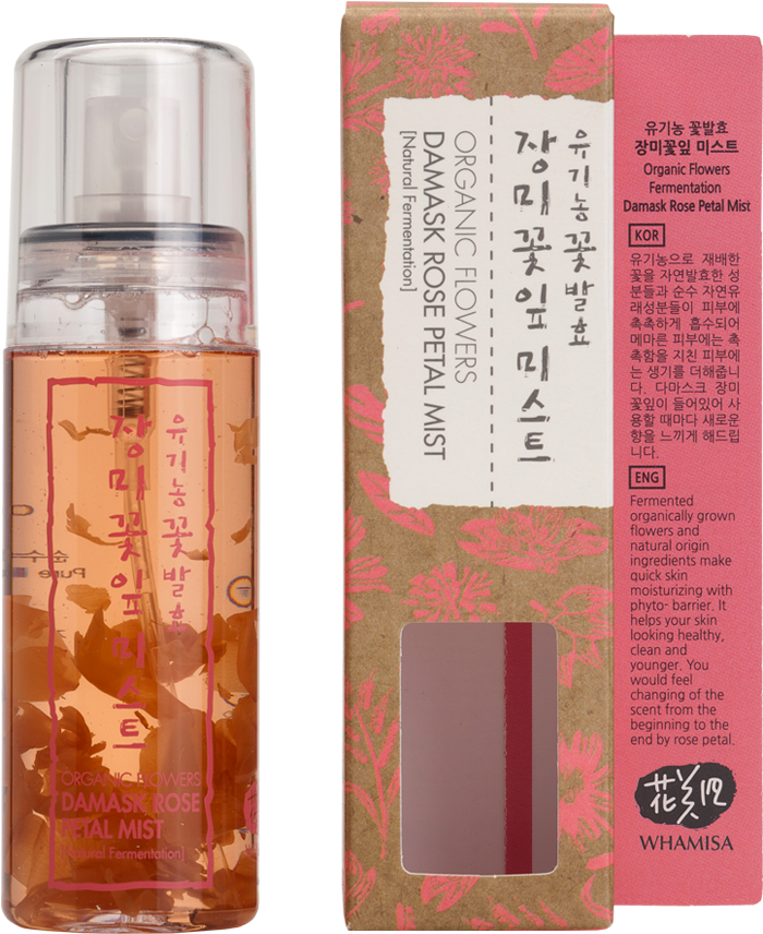 Organic Flowers Damask Rose Petal Mist - Whamisa Organic Flowers Damask Rose Petal Mist 80ml (1000x1000), Png Download