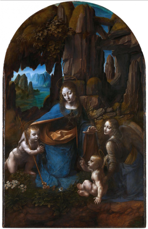 Virgin Of The Rocks From Panels Nci 1491 2 9 (750x750), Png Download