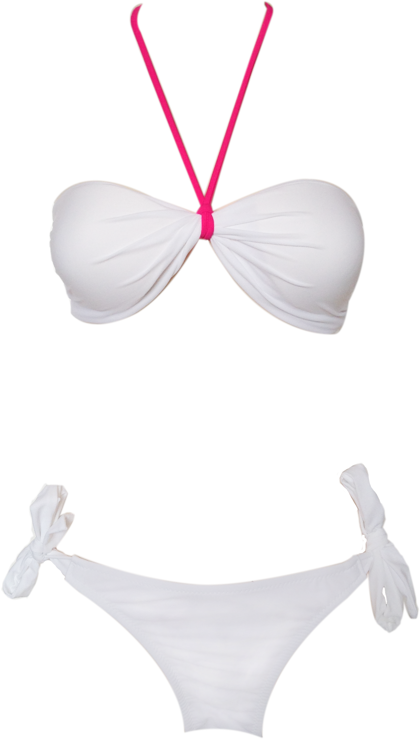 Sensual White Bandeau Twist Bikini - Bandeau (2448x3264), Png Download