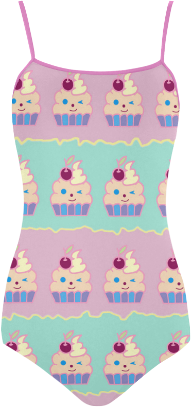 Cupcakes Strap Swimsuit - Pattern (1000x1000), Png Download