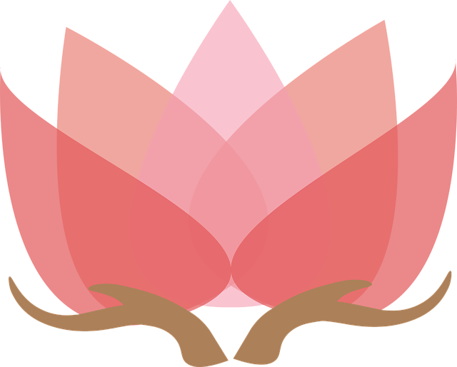 Lotus With Hands Lotus Design Hand Zen Spi - Flor De Loto Png (422x340), Png Download