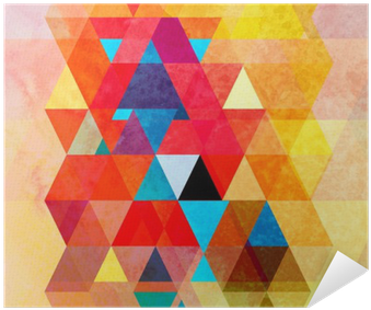Watercolor Geometric Background With Triangles Poster - Watercolor Painting (400x400), Png Download