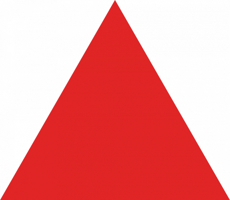 Custom Triangle Shaped Car Magnets - Red Arrow Up (800x698), Png Download